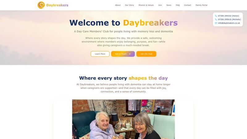 Daybreakers — Full Build & Portal website screenshot